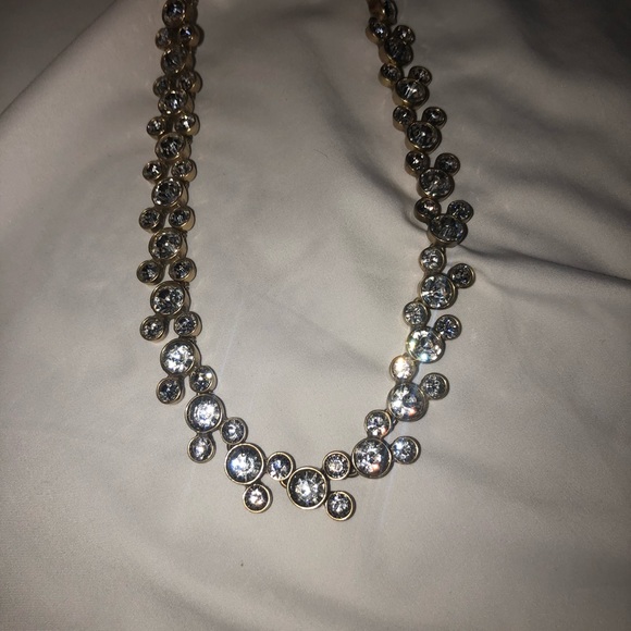 Ann Taylor chunky crystal diamond necklace - Picture 3 of 5